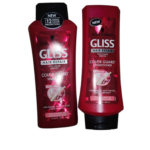 Schwarzkopf‎ Gliss Hair Repair Keratin Color Guard 1 Shampoo & 1 Conditioner - Picture 2 of 7